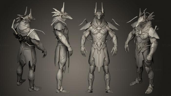 Figurines heroes, monsters and demons (Cyber Anubis, STKM_0170) 3D models for cnc
